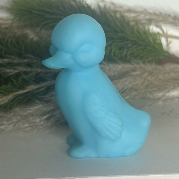 Fenton Other - SOLD Vintage Fenton Blue Satin Duckling